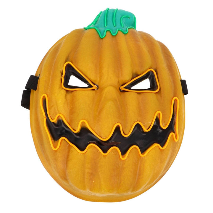 Halloween Pumpkin Mask 3 Lighting Modes LED Luminous Novelty Scary Party Pumpkin Head Face Mask for Adult Kids Men Women - ZEYTONCART