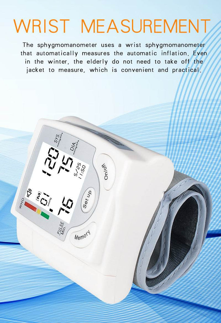 Electronic Blood Pressure Monitor English Wrist Measuring Instrument Gift - ZEYTONCART