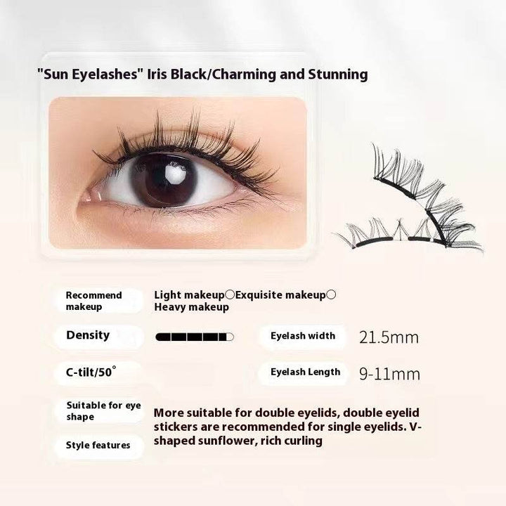 Magnetic Eyelashes Thick Zero Glue Long C Curved Eyelashes - ZEYTONCART