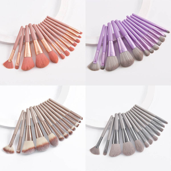 Set Of 12 Portable Makeup Brushes - ZEYTONCART