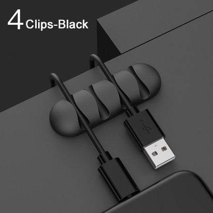 Smart Cable Holder Silicone Flexible Cable Winder Wire Organizer Holder Cord Management Clip For USB Earphone Network Cable - ZEYTONCART