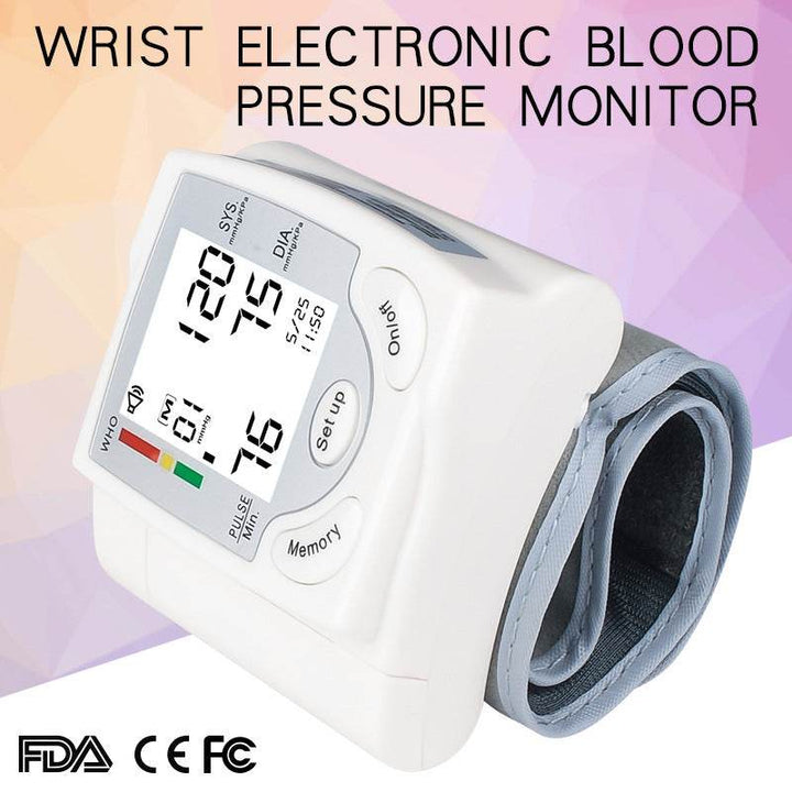 Electronic Blood Pressure Monitor English Wrist Measuring Instrument Gift - ZEYTONCART