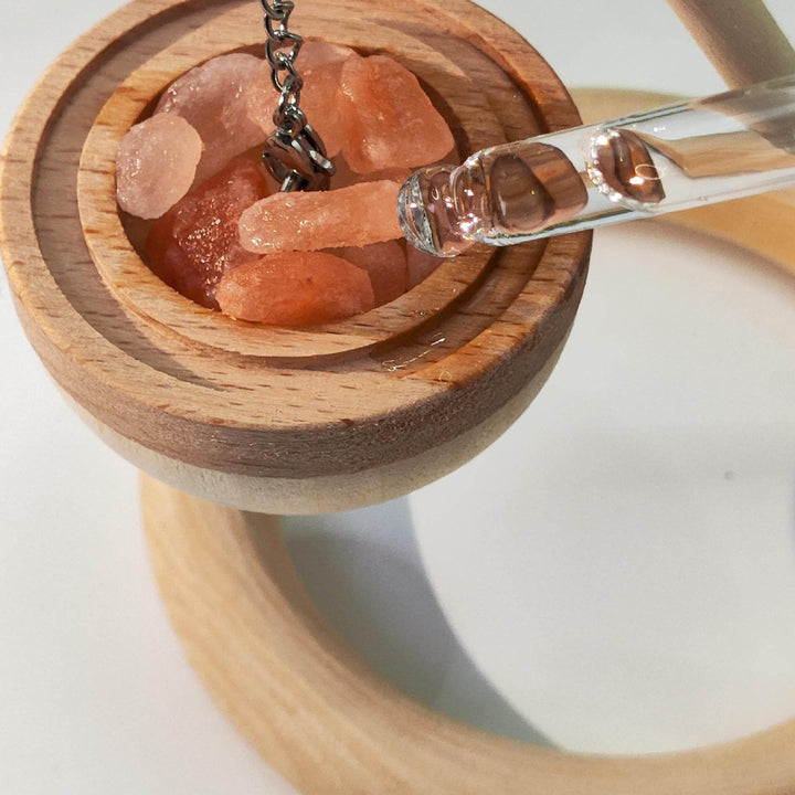 Salt Rock Diffuser Elevated Pine Wood Natural Aromatherapy Diffuser Flameless Oil Diffuser Aromatherapy Decoration For - ZEYTONCART