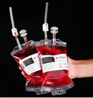 Transparent Food Grade PVC Drink Beverage Bag Vampire Blood Bag Cosplay Pouches Props Halloween Party Decoration Supplies - ZEYTONCART