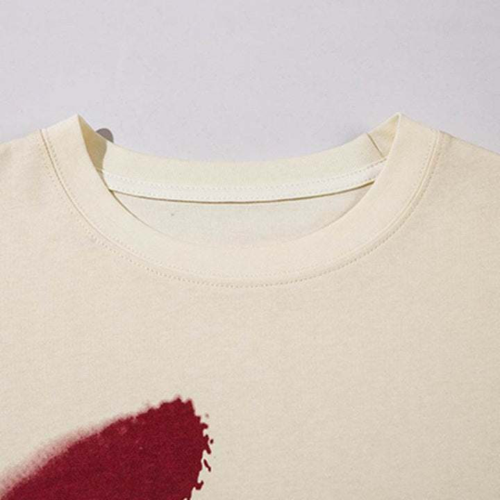 Fashion Graffiti Letter Short Sleeve Men Clothing - ZEYTONCART