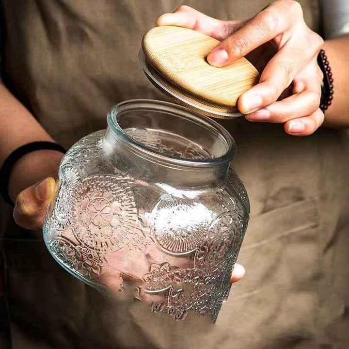 Glass Storage Jar Snack Tea Household Sealed Bottles - ZEYTONCART