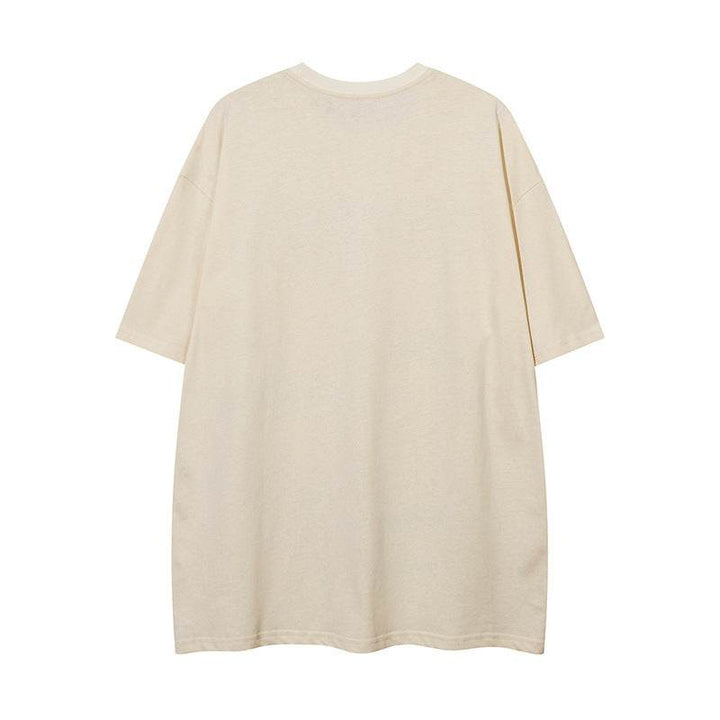 Fashion Graffiti Letter Short Sleeve Men Clothing - ZEYTONCART
