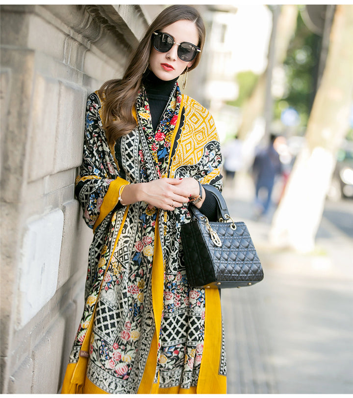 Winter Luxury Brand Plaid Cashmere Women Oversized - ZEYTONCART