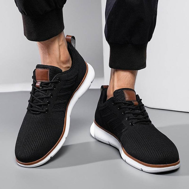Fashion Lace-up Mesh Sneakers Casual  Flying Woven Walking Sports Shoes For Men - ZEYTONCART