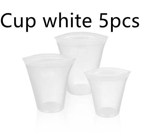 Reusable Clear Plastic Storage Cups - Set of 3 Sizes - ZEYTONCART