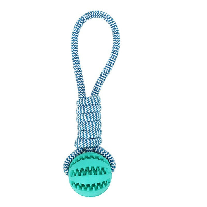 Dog Toys Treat Balls Interactive Hemp Rope Rubber Leaking Balls For Small Dogs Chewing Bite Resistant Toys Pet Tooth Cleaning Bite Resistant Toy Ball For Pet Dogs Puppy - ZEYTONCART