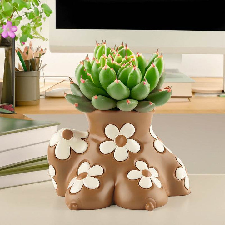 Creative Resin Body Art Flowerpot Home Home Decor - ZEYTONCART