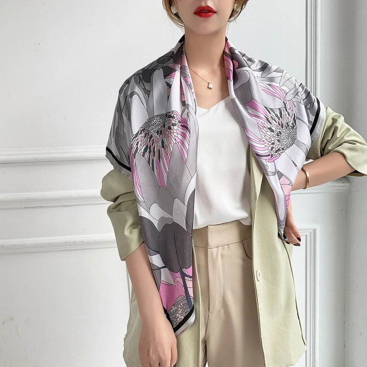 Fashion Silk Scarves Female Printing Hijab - ZEYTONCART