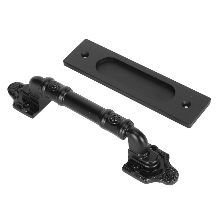 Sliding Barn Door Handle Double Sided Black Barn Door Pull Handle for Gates Garages - ZEYTONCART