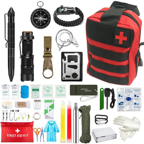 Wilderness Survival First Aid Outdoor Survival Emergency Kit - ZEYTONCART