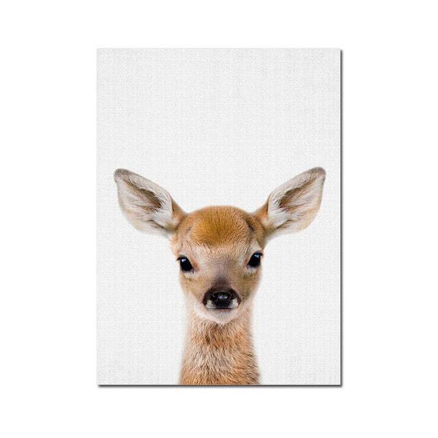 Woodland Nursery Wall Art Animal Canvas Painting - ZEYTONCART
