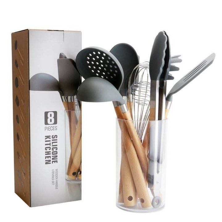 Direct Selling Wooden Handle Silicone Kitchen Utensils And - ZEYTONCART