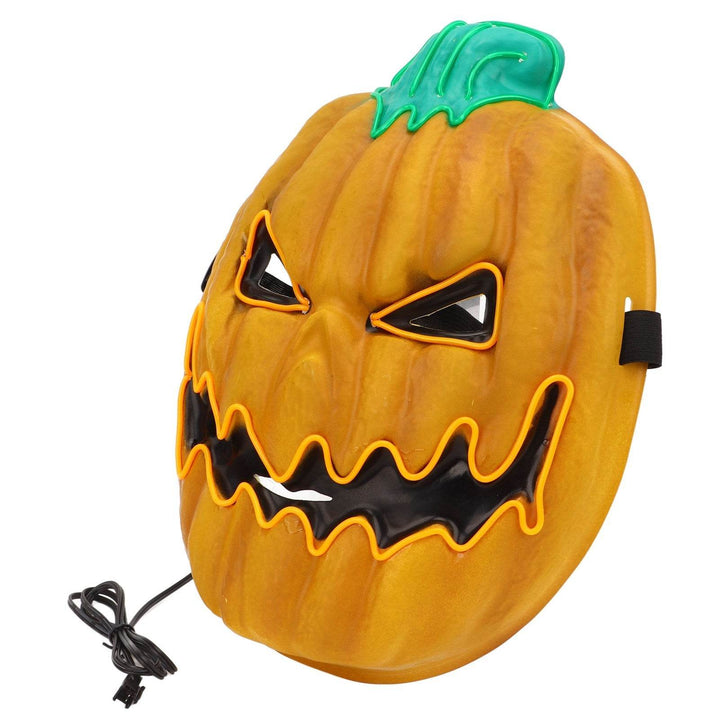 Halloween Pumpkin Mask 3 Lighting Modes LED Luminous Novelty Scary Party Pumpkin Head Face Mask for Adult Kids Men Women - ZEYTONCART