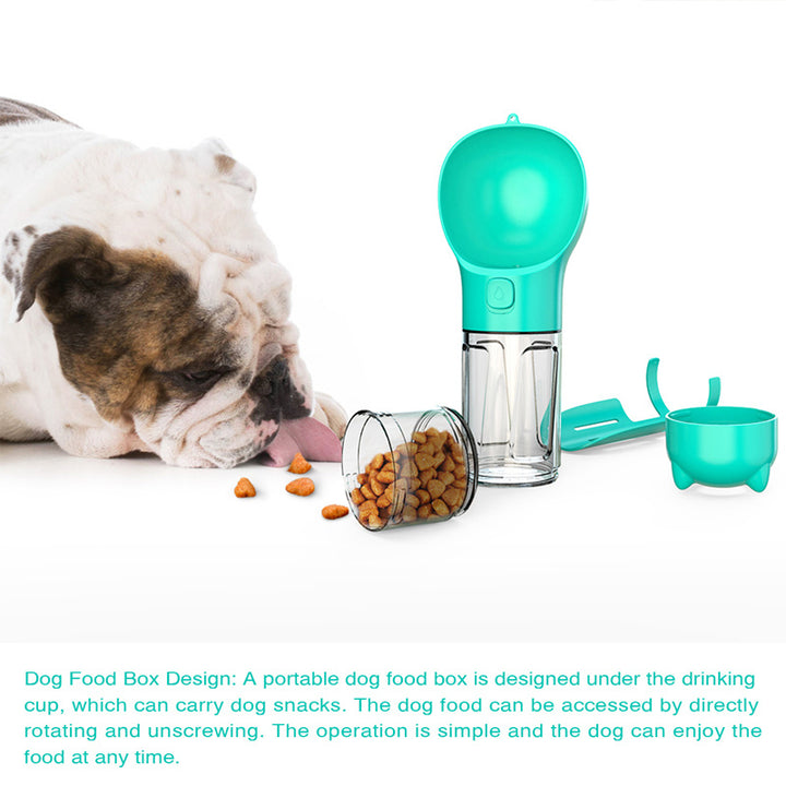Pet Water Bottle Feeder Bowl Garbage Bag Storage Portable Pet Outdoor Travel 3 In 1 Dog Water Bottle - ZEYTONCART