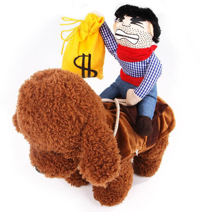 Cartoon Pet Cowboy Horseback Riding Costume Pet Supplies - ZEYTONCART