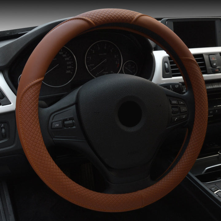 New Four Seasons Four Seasons Universal Ice Silk Non-Slip Car Steering Wheel Cover Braid Interior Car Accessories - ZEYTONCART