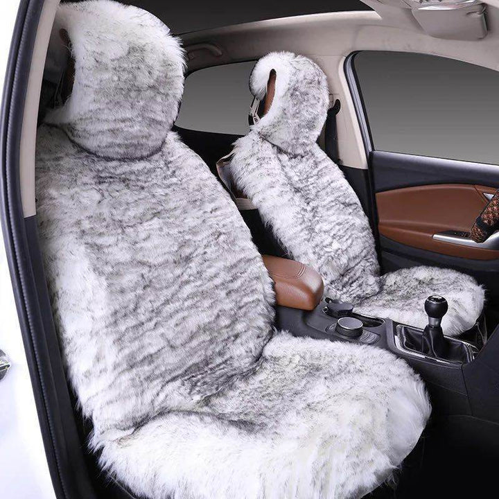 All-inclusive Car Seat Cover Plush Cushion Three-piece Cushion Universal Cushion Winter - ZEYTONCART