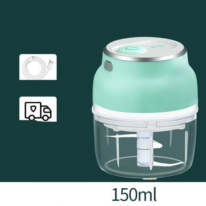 Portable Electric Mini Garlic Cutter Masher Vegetable Fruit Meat Food Chopper Grinder - ZEYTONCART
