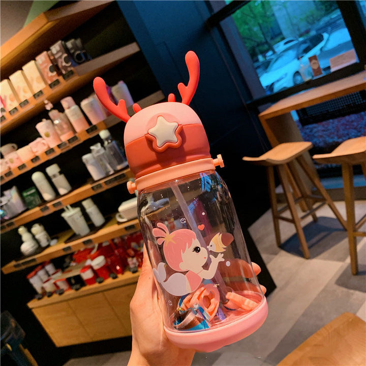 Water Cup Plastic Cartoon Children's Straw - ZEYTONCART