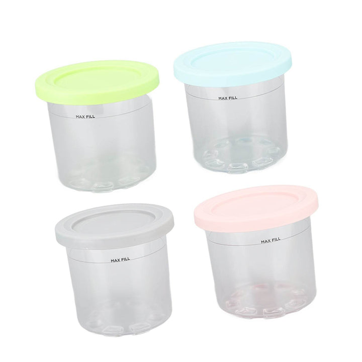 4Pcs Plastic Ice Cream Cans Replacement for Ninja NC299AMZ NC300s Series Creami Ice Cream Makers - ZEYTONCART