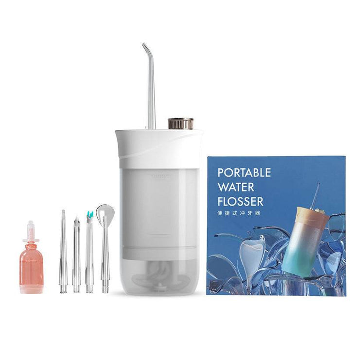 Home Oral Irrigator Dental Portable Water Flosser Tips USB Rechargeable 200 ML Water Tank Flosser Irrigator For Cleaning Teeth - ZEYTONCART