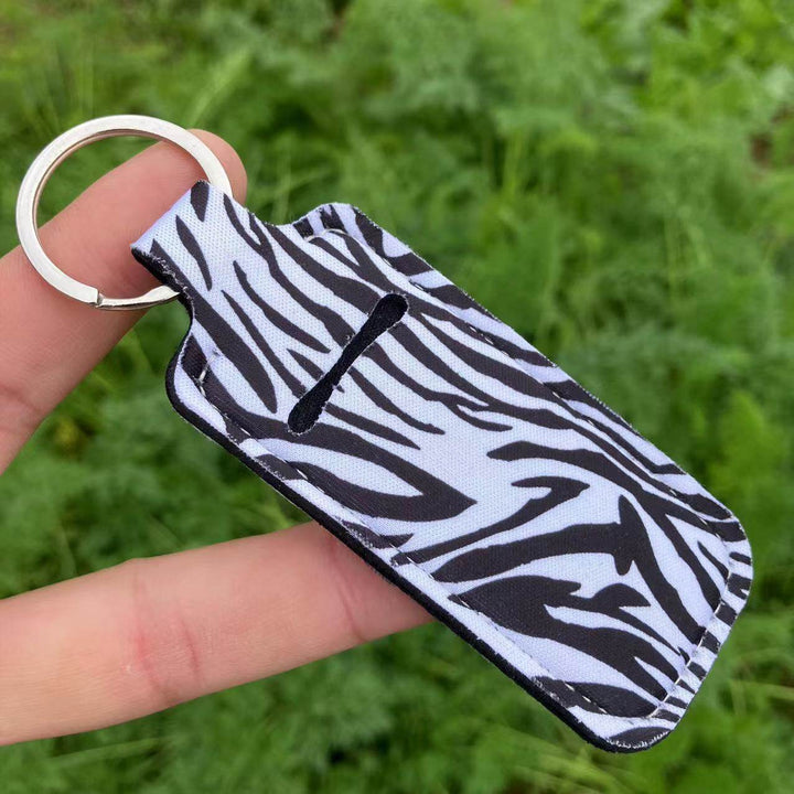 Printed Leopard Print SUNFLOWER Snake Pattern Women's Lipstick Pack Sets Of Key Chain Creative Perfume Bag - ZEYTONCART