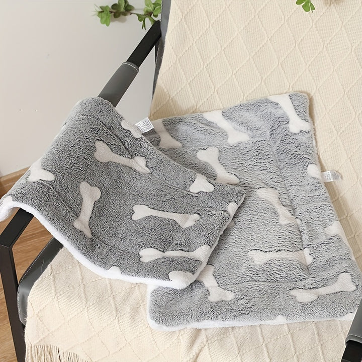 Self-Warming Cat Bed Mat Washable Dog Bed Crate Mat Soft Pet Sleeping Mat For Dogs And Cats Reversible Fleece Dog Crate Kennel Pad Cat Pet Bed - ZEYTONCART