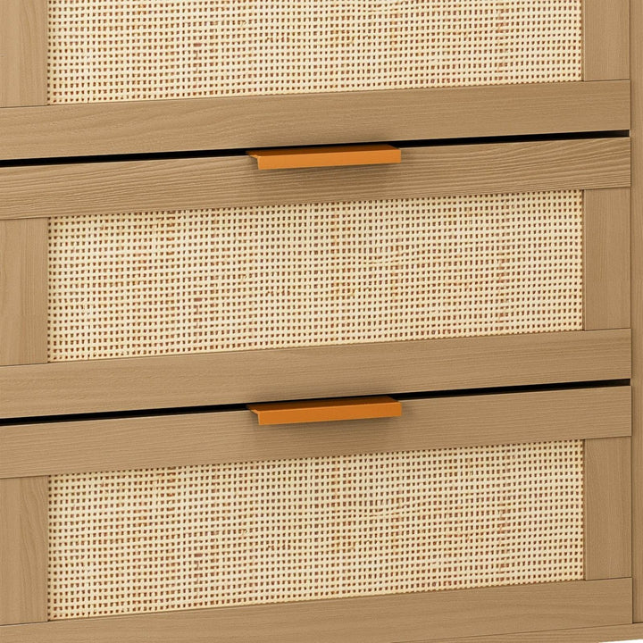 6 Drawers Rattan Dresser Rattan Drawer, Bedroom,Living Room - ZEYTONCART