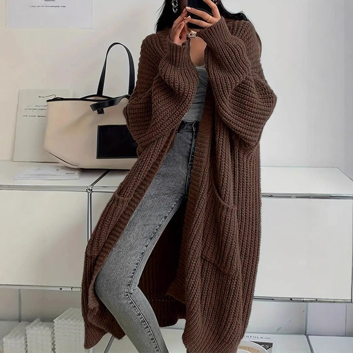 Autumn And Winter Lazy Style Long Cardigan Sweater For Women, Loose And Versatile, Long Sleeve Knitted Cardigan. - ZEYTONCART