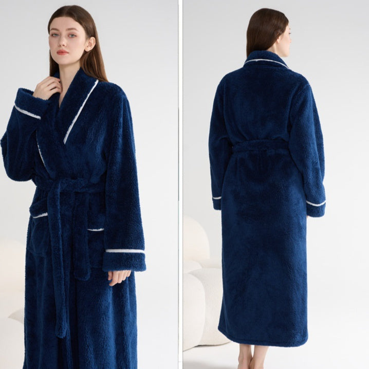 Autumn And Winter Thick Night-robe Couple Style - ZEYTONCART