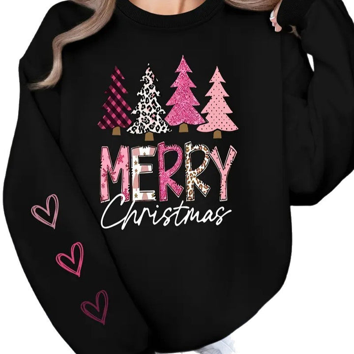 Women's Casual Printed Round Neck Long Sleeve Top - ZEYTONCART