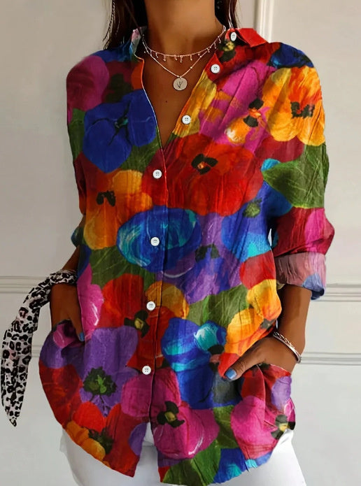 Trendy Long-sleeve Printed Pattern Printed 3D Shirt - ZEYTONCART