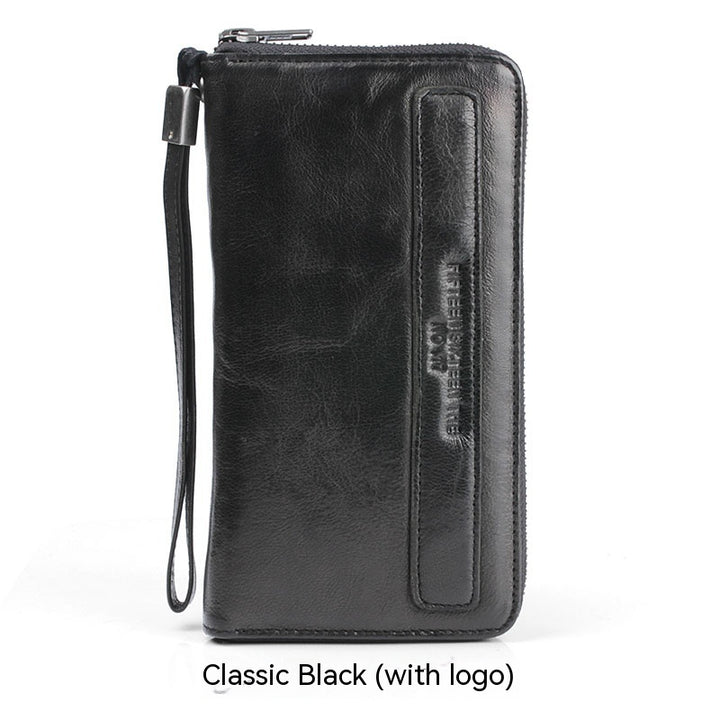 Men's Handmade Sheepskin Retro Long Wallet - ZEYTONCART