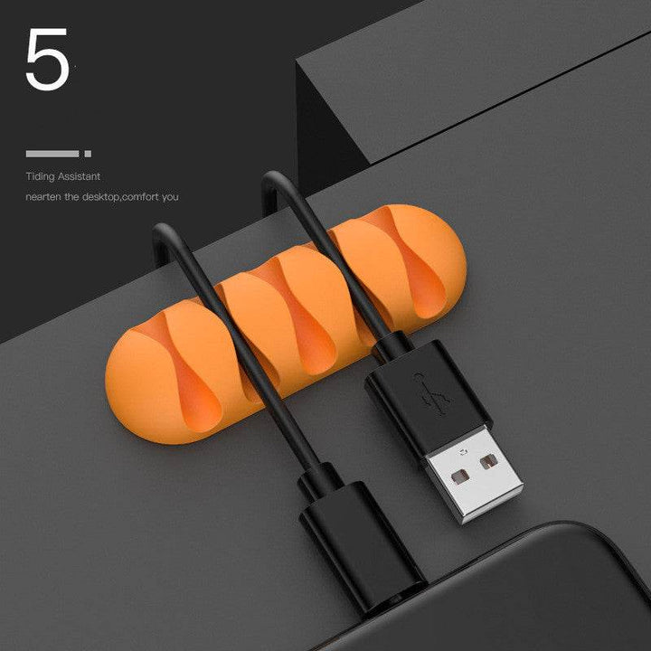 Smart Cable Holder Silicone Flexible Cable Winder Wire Organizer Holder Cord Management Clip For USB Earphone Network Cable - ZEYTONCART