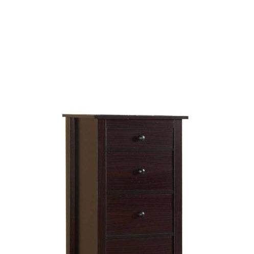 ZytonCart Espresso Five Drawer Chest for Stylish Storage - ZEYTONCART