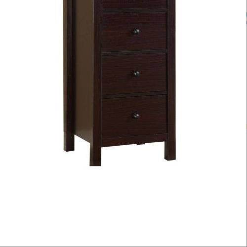 ZytonCart Espresso Five Drawer Chest for Stylish Storage - ZEYTONCART