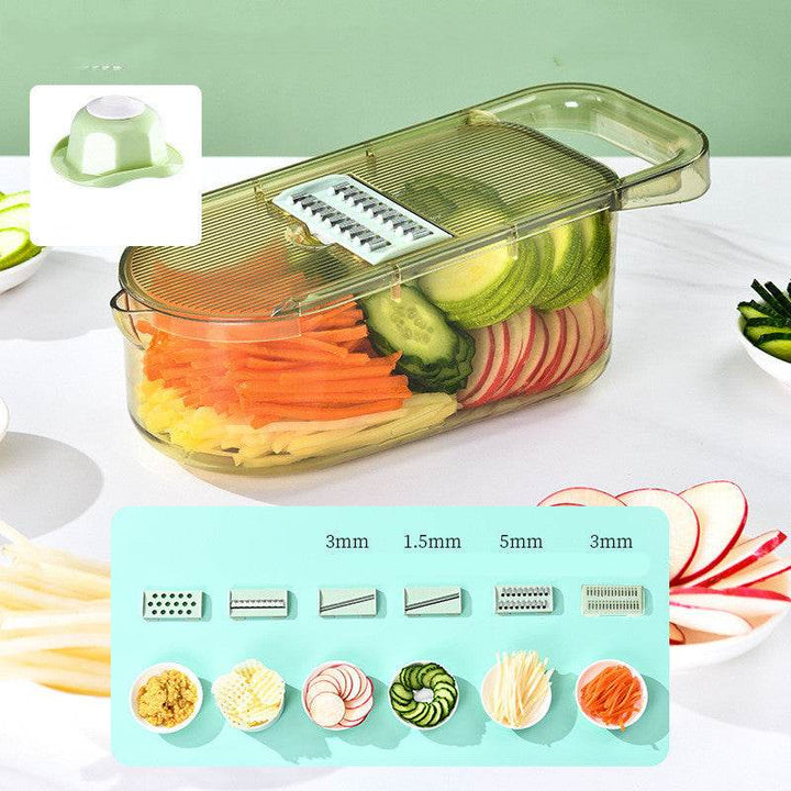 Multifunction Transparent Vegetable Cutter Steel Blade Potato Slicer Fruit Shred Dicing Blades Carrot Cheese Grater Chopper Kitchen Gadgets - ZEYTONCART