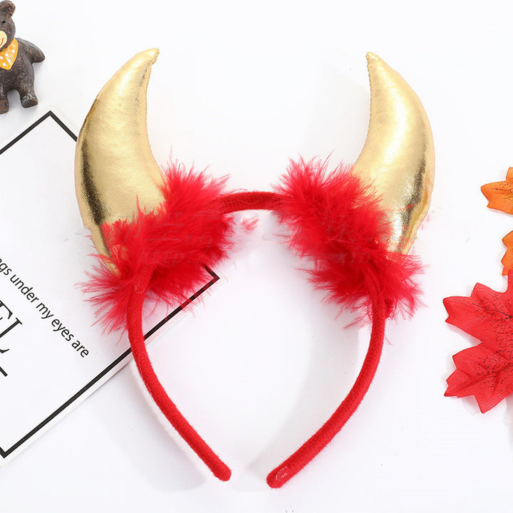 Halloween Decoration Props Demon Horn Headband Atmosphere Performance - ZEYTONCART