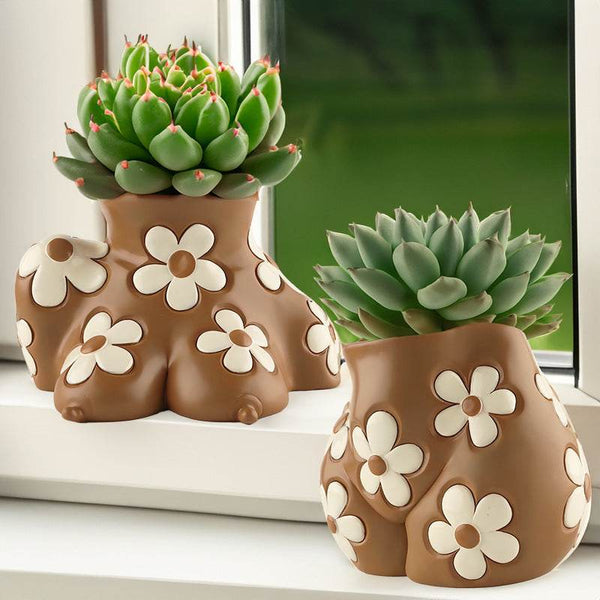 Creative Resin Body Art Flowerpot Home Home Decor - ZEYTONCART