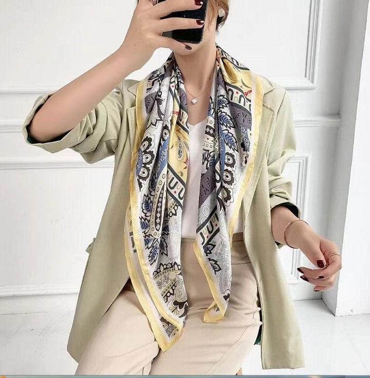 Fashion Silk Scarves Female Printing Hijab - ZEYTONCART