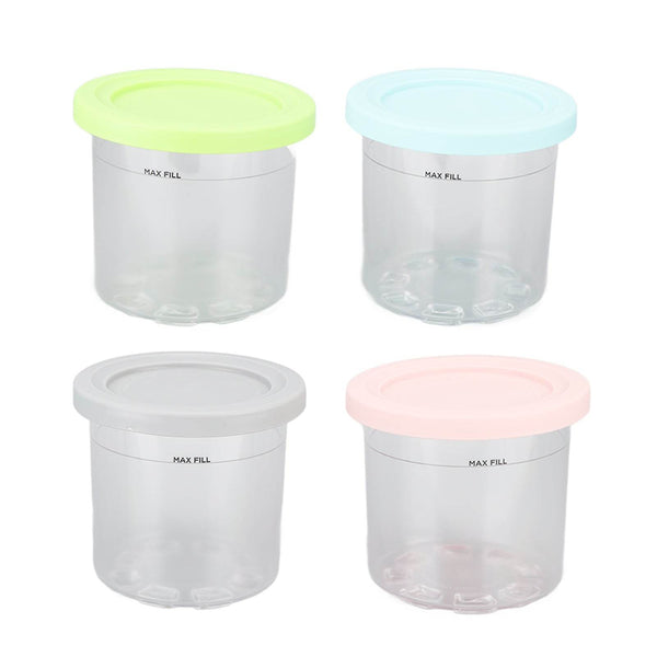 4Pcs Plastic Ice Cream Cans Replacement for Ninja NC299AMZ NC300s Series Creami Ice Cream Makers - ZEYTONCART