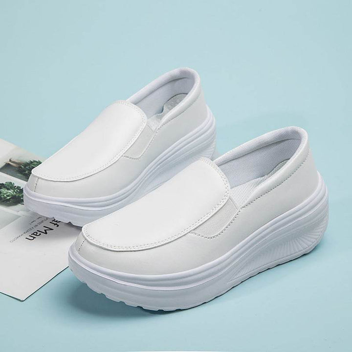Platform Loafers Chunky Heel Flat Shoes Walking Sneakers For Women - ZEYTONCART