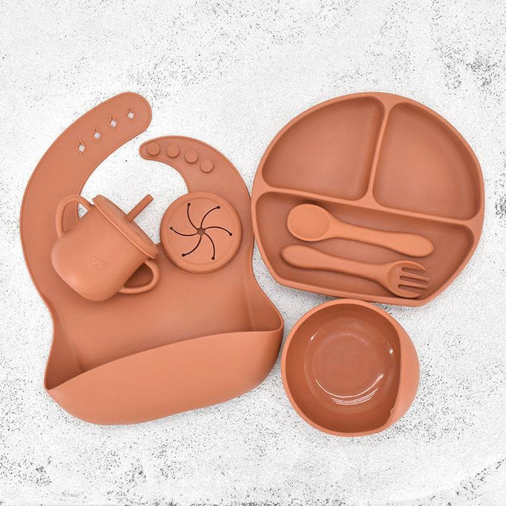 Food Grade Silicone Feeding Cutlery Set Children's Dinner Plate - ZEYTONCART