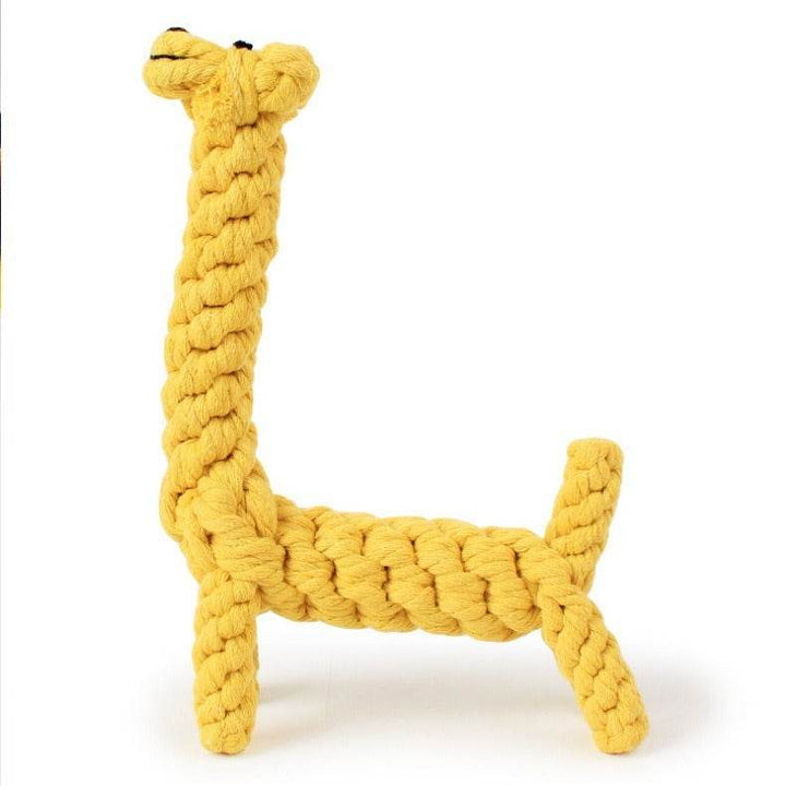 Giraffe Bite Resistant Pet Dog Chew Toys For Small Dogs Cleaning Teeth Puppy Dog Rope Knot Ball Toy Playing Animals Dogs Toys Pets - ZEYTONCART