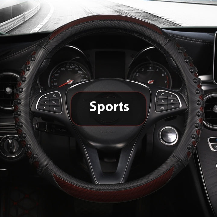 Leather Silicone Four Season Car Accessories Steering Wheel Cover - ZEYTONCART